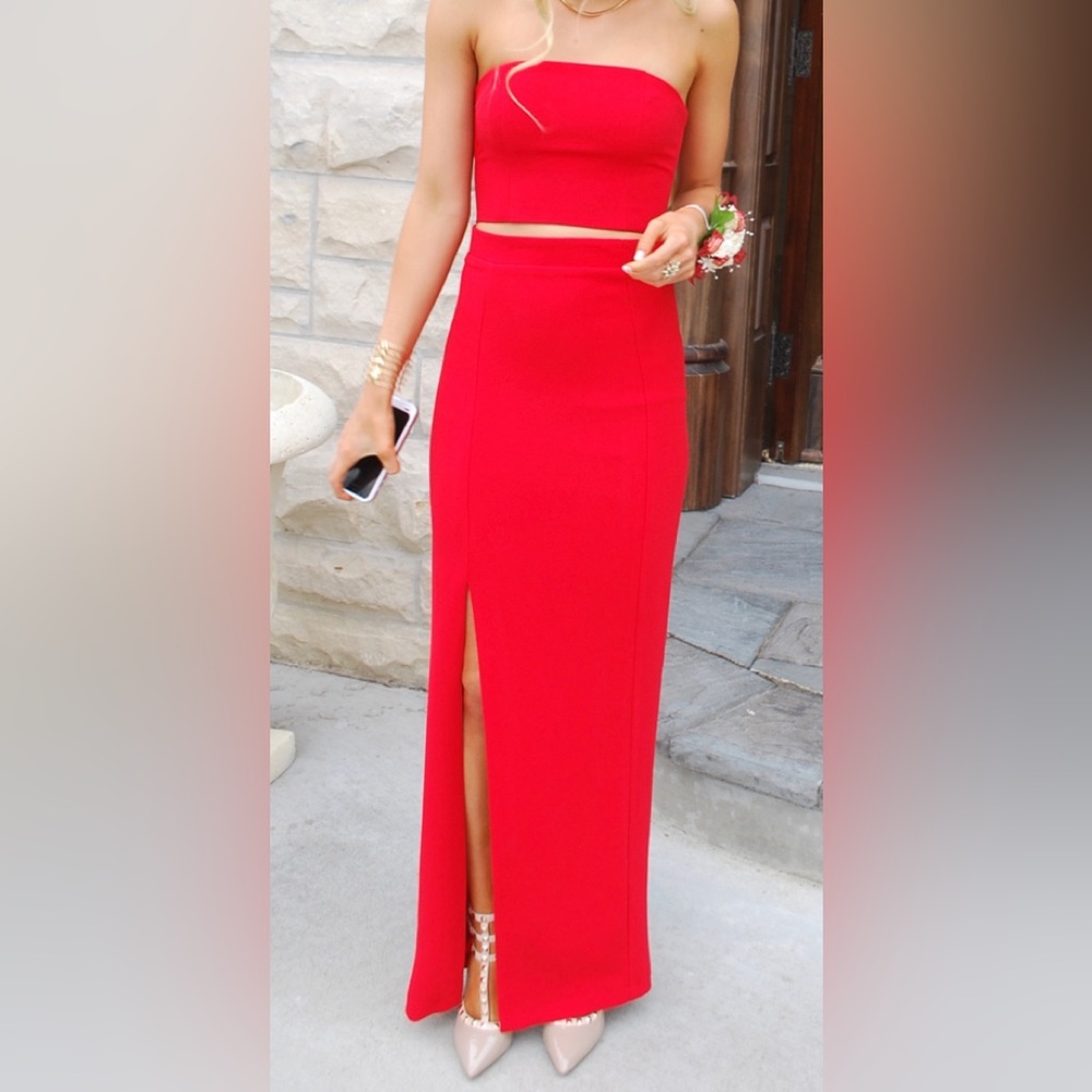 Lulus.Better Than A Sequel Red Two-Piece Dress.No… - image 1